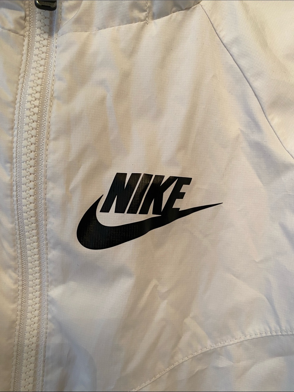 Nike Windrunner Full Zip White Jacket  youth M windbreaker golf athletic - Picture 2 of 9